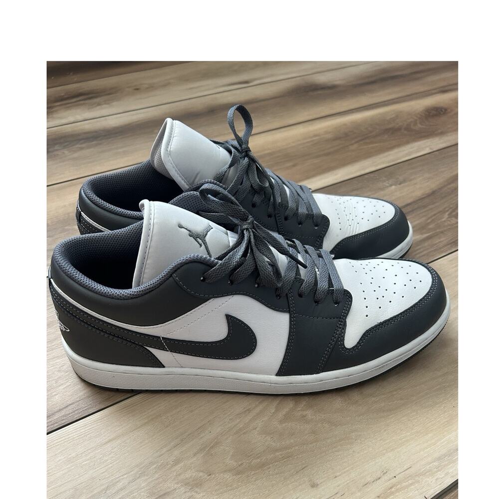 Nike Air Jordan 1 Low Iron Grey Summit White W/ Box & GOAT authenticity
